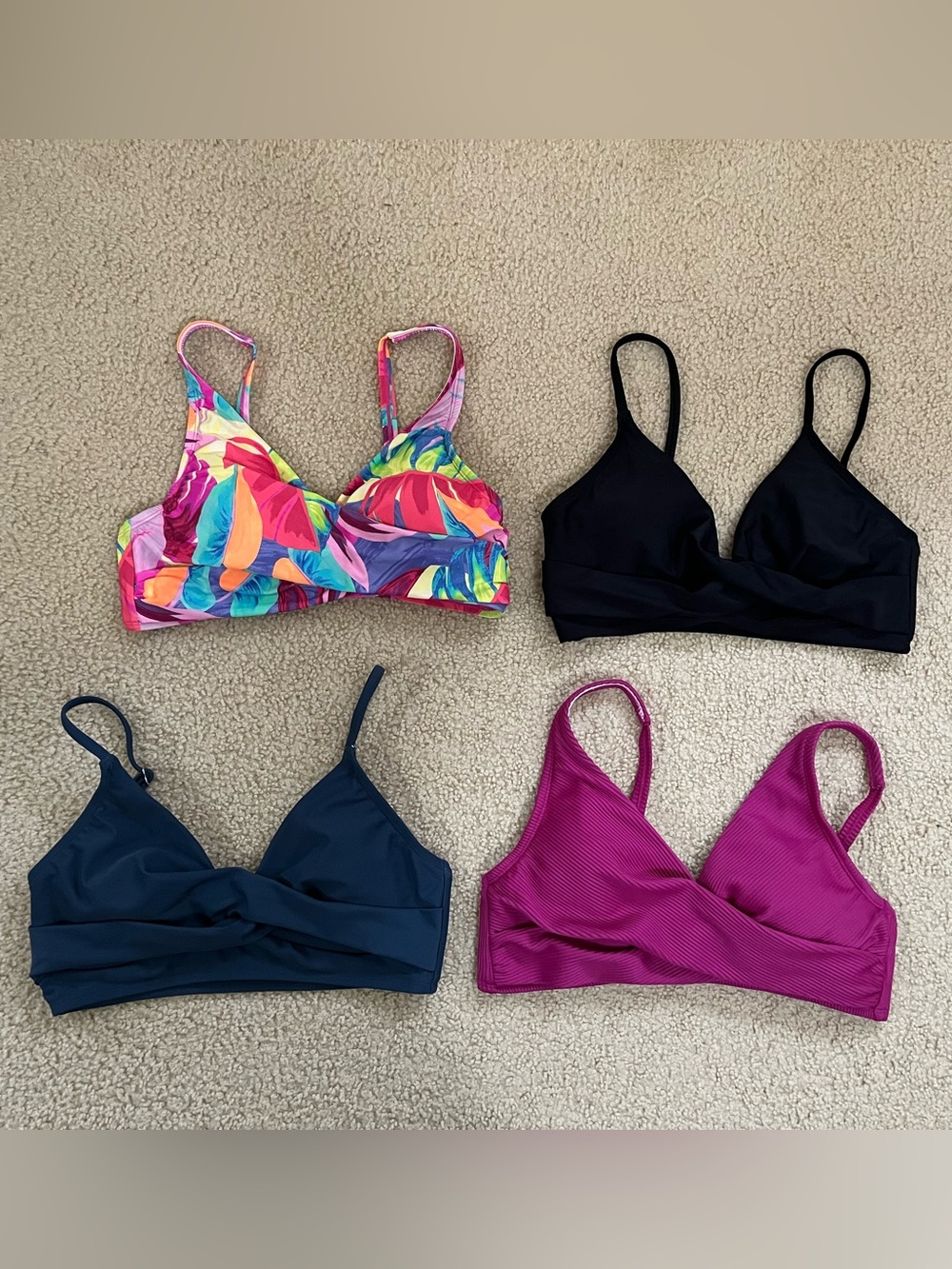 FreshWater, Cupshe Bikini Wrap Front Swimsuit Tops - Medium